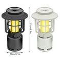 thumbnail image 3 of Wosthever Linterna Vintage para exteriores con lámpara de llama para Bar, atmósfera, linterna para acampar, Led recargable para acampar Iluminación y accesorios negro, 3 of 6