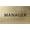 Brushed Gold, variant on ADA CENTRAL SIGNS - 6" X4" Manager Sign - ADA Compliant Tactile Graphics Grade 2 Braille Text Identification Sign | Wall Mount Plastic Room Name Sign for Offices, Businesses, and Restaurants