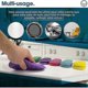 thumbnail image 3 of Washable Reusable Microfiber Sponges Set of 10 - Eco-Friendly Dishwashing Kitchen Sponges, Double-Sided Non-Scratch Cleaning Pads, 3 of 5