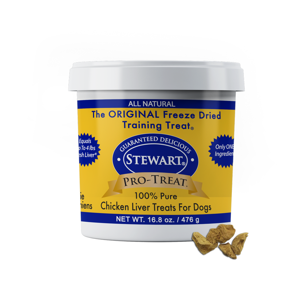 Stewart ProTreat Freeze Dried Chicken Liver Dog Treats, 16.8 oz. Tub