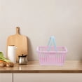thumbnail image 6 of 2 Pcs Mini Toy Basket Kids Grocery Basket with Handles Easter Eggs Baskets Kitchen Pretend Play Small Storage Basket Toy for Kids Toddlers Party Favors Blue Pink, 6 of 6