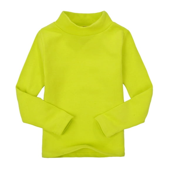 Baby Girls Boys High Neck Color Children's Long Sleeve Base T Shirt For 2 To 7 Years Long Sleeve Light Shirt