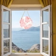 thumbnail image 6 of Pink Coral Round Front Door Welcome Sign, 5.9 Inch Wall Hanging Decor for Indoor Outdoor, Coastal Nautical Ocean Starfish Conch Home Porch Hanger Decorations for Holiday Gift, 6 of 9