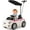White, variant on Licensed Fiat 500 Ride on Push Car by OLAKIDS, 3 in 1 Baby Stroller Sliding Walking Car with Retractable Footrest, Parent Control Handle, Horn, Foot-to-Floor Toys for Kids Toddlers 18 Month+