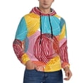 thumbnail image 2 of Sikiie Colorful Wool Balls Men's Hoodie, Essentials Hoodie, Sweatshirt, Pullover Hooded Sweatshirt for Men-4X-Large, 2 of 7