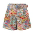 thumbnail image 4 of Puntoco Conjunto De Dos Piezas De Pantalones Cortos Con Estampado Sin Mangas Y Tirantes Informales Para Mujer (incluye Cinturón) Liquidación Puntoco Puntoco-4670, 4 of 6