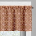thumbnail image 3 of Ambesonne Abstract Valance Pack of 2, Leaves Circles Ornaments, 54"X18", Cinnamon and Ecru, 3 of 5