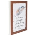 thumbnail image 2 of Cover You With His Feathers Brown 10 x 8 Wood Decorative Tabletop Block Plaque, 2 of 3