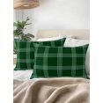 thumbnail image 2 of Outdoor Pillows Waterproof, Green Checkered Throw Pillows with Inserts Included, Farmhouse Buffalo Plaid Modern Indoor Outdoor Decorative Lumbar Pillow for Bed/Couch/Patio 12"x20", 1Pcs, 2 of 8