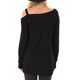 thumbnail image 1 of Camisetas De Manga Larga Informales Para Mujer Mujer Casual Manga Larga Túnica Tops Solo Hombro Color Sólido Camiseta Para Fiesta Compras Ocio Viajes Negro S ANGGREK  Otros, 1 of 6