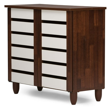 - Baxton Studio Gisela 2 Door Shoe Cabinet