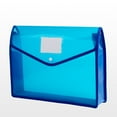 thumbnail image 7 of OIUR Plastic File Folder Waterproof Transparent Expanding Document Organizer with Snap Closure No Dividers Portable A4/B5 Size File Pouch for Office Business School, 7 of 7