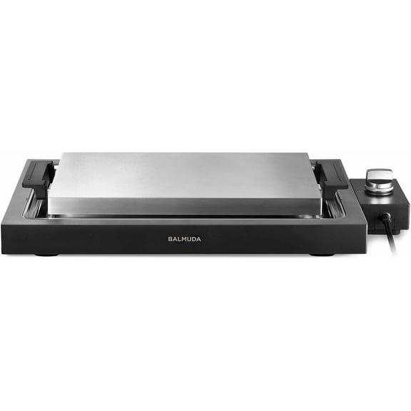 BALMUDA The Teppanyaki | Electric Griddle | 15” W x 9.6” D Cooking Surface | 6.6mm Thick Plate | Precise Temperature Control (320–430°F) | 360 Design | Perfect for Steak, Okonomiyaki, Crepes, & Mor