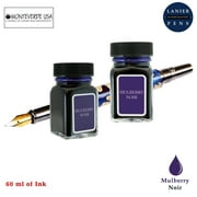 Monteverde 60ml Noir Fountain Pen Ink Bottle (30ml Mulberry Noir G309UN Ink Bottle - Pack of 2)