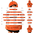 thumbnail image 3 of BODOAO Women's Halloween Hoodie Oversized Pumpkin Hood Pullover with Zip Face Opening Kangaroo Pocket and Happy Halloween Graphic Spooky Hoodies for Women Yellow S, 3 of 8