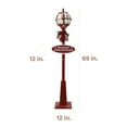 thumbnail image 3 of Fraser Hill Farm 5.75 ft Musical Snow Globe Christmas Lamp Post in Red, FSSL069A-RD2, 3 of 13
