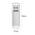 thumbnail image 4 of Disco De Almacenamiento CW10029 Unidad flash USB 2.0 de alta velocidad Unidad flash con tapa transparente (128 MB plateada), 4 of 6