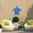 thumbnail image 2 of Arte de pared tortuga marina YONGSHENG escultura colgante metal azul 28x30,3x1,5 cm, 2 of 5