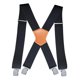 thumbnail image 4 of Tirantes para hombre resistentes con 4 clips y forma para bodas, uso informal y laboral. Marrón Negro, 4 of 9