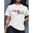 thumbnail image 1 of T-Shirt Décontracté pour Femmes avec Impression Artistique de Lettres - Vert, Polyester, Col Rond, Manches Courtes, Lavable en Machine, Mode Saisonnièrestyle Décontracté Modernelavable en Machine pour la Fête des Pères, Mothe, 1 of 6