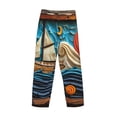 thumbnail image 3 of Lsque Whimsical Sailboat Ocean Art Print Men's Pajama Pants, Lounge Pant - Comfortable Home Wear,Elastic Waistband, Stylish Design-Large, 3 of 9