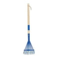 thumbnail image 4 of jicheng Garden Rake 9 Tines Yard Leaf Rake for Garden Shrub Yard Blue, 4 of 9