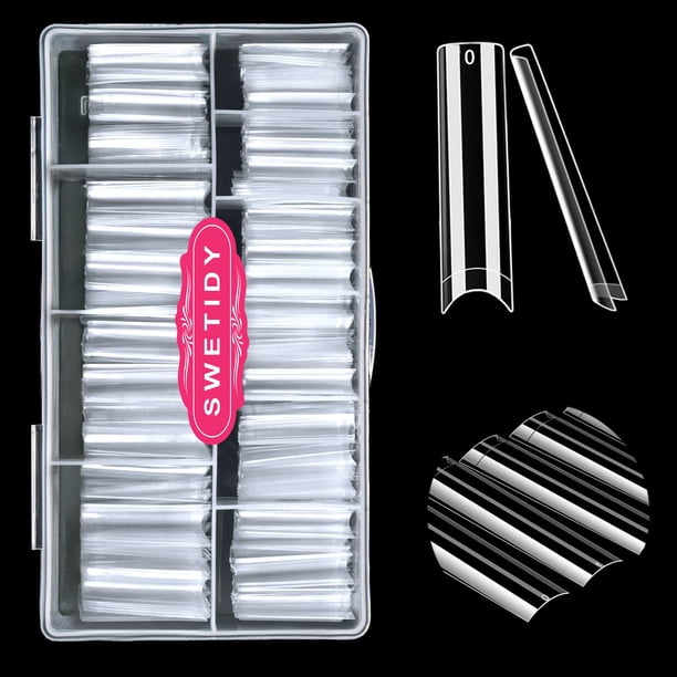 Uñas SWETIDY XXL, extra largas, acrílicas transparentes, 500 unidades