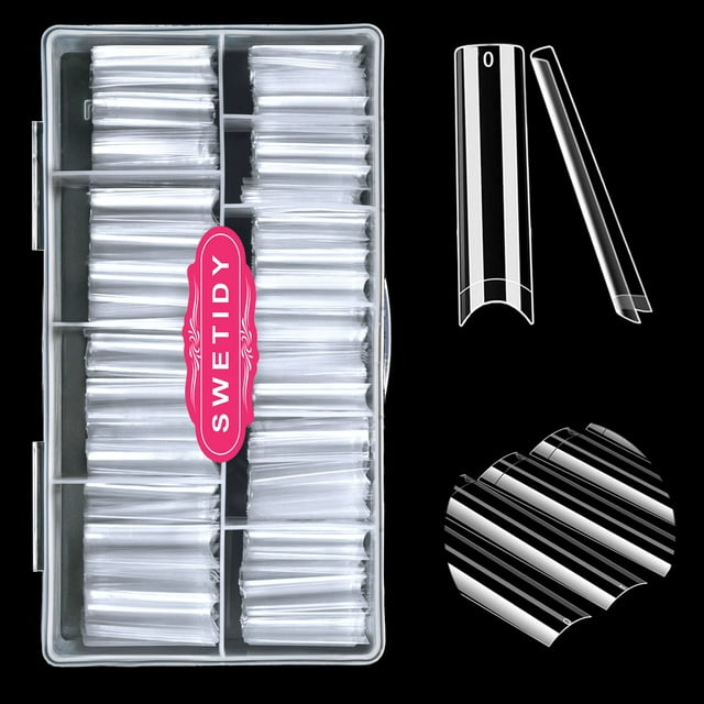 Uñas SWETIDY XXL, extra largas, acrílicas transparentes, 500 unidades