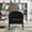 Deep walnut feet | Teddy fur | Black, variant on Accent Chair Mid Century Modern Chair Linen Fabric Living Room Chairs with Wood Frame Comfy Upholstered Reading Side Chair Easy Assembly for Bedroom ( Grey)