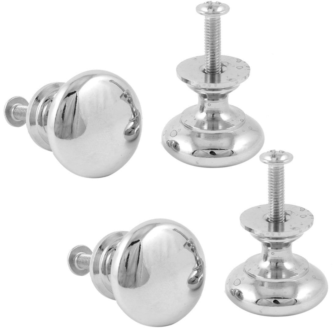 Silver Tone Mirror Polish Furniture Cabinet Drawer Knob Handle 4