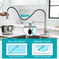 thumbnail image 6 of Kede Kitchen Faucet with Pull Down Sprayer,Commercial Single Handle Kitchen Sink Faucets for Farmhouse Camper Laundry Utility Rv Wet Bar Sinks Brushed Nickel, 6 of 8