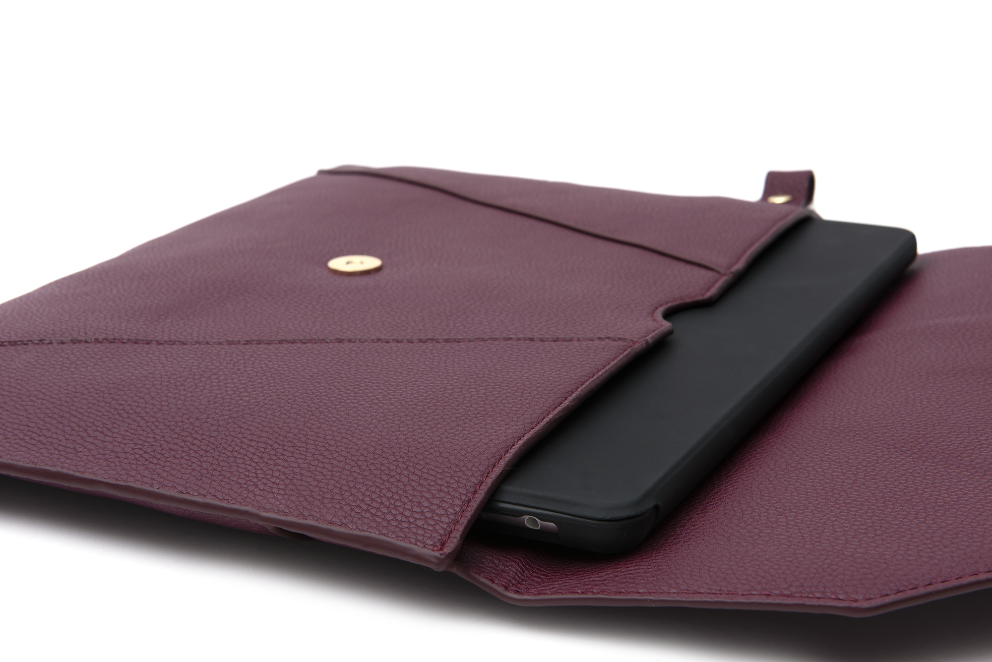 MOTILE Vegan Leather Commuter Laptop Tote with 10,000 mAh Qi Certified Wireless Powerbank, Cabernet - image 2 of 8