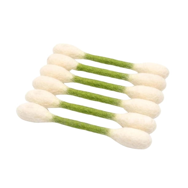 6 piezas de juguetes interactivos para gatos con forma de hisopos. Juguete divertido, lindo, para hacer ejercicio y jugar. Verde