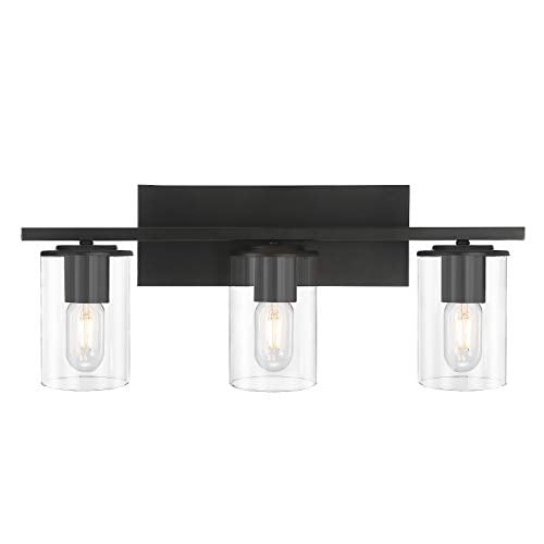 Huee 3 Light Bathroom Vanity Black Modern Metal Wall Fixture For Lighting Com Black Modern Metal Wall Light Fixture, Vanity Light Bathroom Black