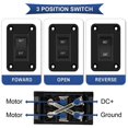 thumbnail image 4 of 2-Piece Instant Reverse Polarity Switch 12V 20A DPDT 4-Pin 3-Position ON-OFF-ON Power Jack Rocker Switch RV Motor Switch KCD2, 4 of 5