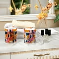 thumbnail image 4 of Yayeee 4 Pack Qtip Holder Bathroom Cotton Swab Canister with Lid Clear Dispenser Set, Art Geometric, 4 of 6