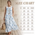 thumbnail image 5 of FOR U DESIGNS Tropical Palm Tree Monstera Print Couples Matching Outfits Hawaiian Linen-Look Women Sleeveless Maxi Dress or Men Button Down Shirt His and Hers Matching Set, 5 of 7