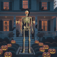 thumbnail image 3 of Decoracion Halloween Esqueleto Gigante Luz Led 3.2m, 3 of 4