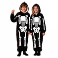 thumbnail image 5 of LRen Unisex Kids Skeleton Halloween Jumpsuit Long Sleeve Hooded Romper With Pockets Fuzzy Fleece Fall Winter Warm One Piece Playsuit Outfit, 5 of 5