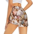 thumbnail image 3 of Fotbe Colorful Seashells Womens High Waist Running Shorts Athletic Workout Quick Dry Shorts for Women with Pockets Gym Yoga Summer Shorts-Small, 3 of 9