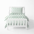 thumbnail image 2 of Bacati - Neutral Toddler Bedding/Sheet Set 100% Cotton Muslin, Stars Green, 2 of 9