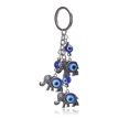 thumbnail image 1 of Lucky Evil Eye Llavero de coche Adorno colgante Elefante plateado con colgante de ojo azul Llavero de cuentas de resina negra Evil Eyes para accesorios de espejo retrovisor, mochila, dijes de moneder TUNC Sencillez, 1 of 5