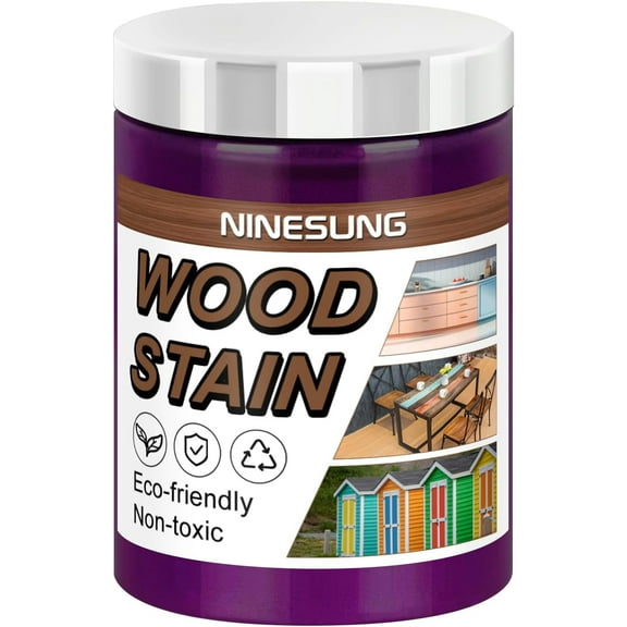 Purple Wood Stain | Colored Wood Stain for Indoor and Outdoor Furniture | Fast Drying Water Based Stain for Wood | 4 Ounces Wood Dye (Purple, 4 oz)