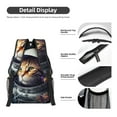 thumbnail image 4 of Rateoe Astronaut Cat Pattern Durable Student Backpack Laptop Bag- Ergonomic Design, Waterproof Twill Fabric - Ideal for School, Travel, and Outdoor Activities, 4 of 6