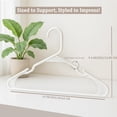 thumbnail image 2 of Utopia Home Plastic Hangers 100 Pack - Perfect Space Saving Clothes Hanger - Durable and Strong - Perfect Closet Organizers with Shoulder Grooves (White), 2 of 8