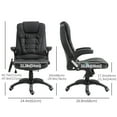thumbnail image 3 of HOMCOM Executive Office Chair w/ Massage and Heat, Computer Chair, Black, 3 of 10