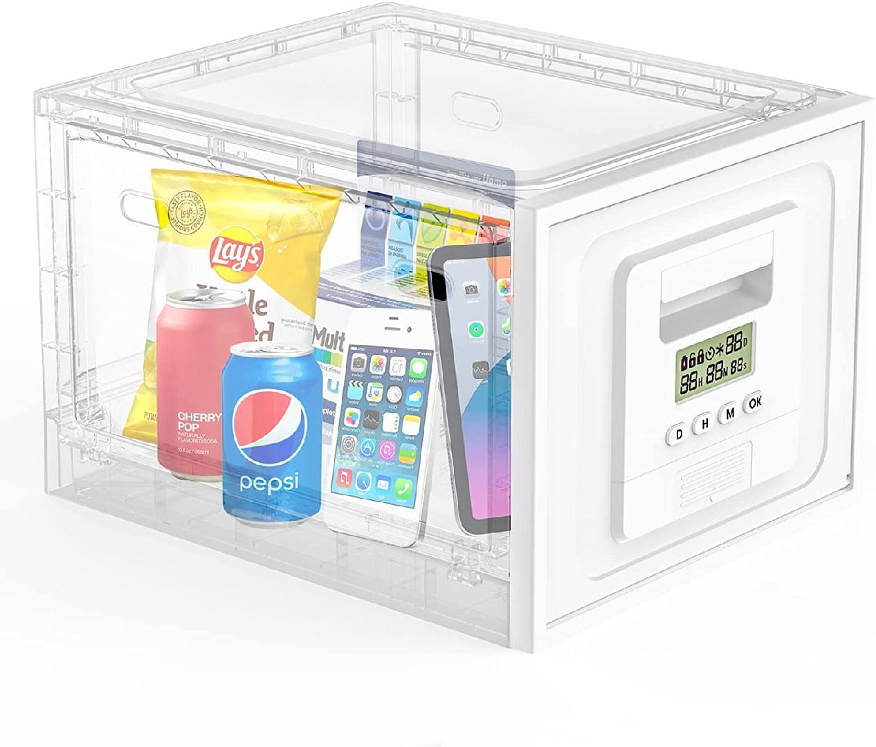 Timed Lock Box for Medication Safe, Medicine Lock Box with Timer, Clear