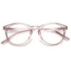 MAGIMODAC Round Reading Glasses 4.0 Blue Light Blocking Spring Hinge Lightweight Reader Eyeglasses for Men and Women