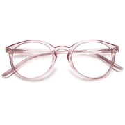 MAGIMODAC Round Reading Glasses 4.0 Blue Light Blocking Spring Hinge Lightweight Reader Eyeglasses for Men and Women