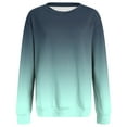 thumbnail image 4 of idosla Womens Casual Crewneck Sweatshirt Long Sleeve Tops Cute Pullover Loose Fit (Mint Green, M), 4 of 5